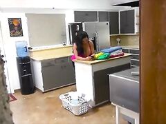 Curvy bombshell takes a hard prick up her twat