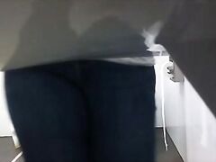Hidden Camera FATTY Pisses Changes Pad