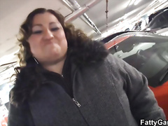 Huge belly plumper rides innocent dick