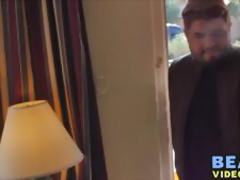 Chubby cub and hairy bear ass fuck in a cheap motel room