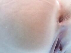 Tami enjoys the pool