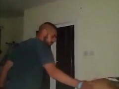 An Israeli fucking an Israeli girl through a black thong