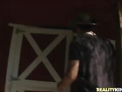 This time we located her at her ranch and Voodoo the lucky fool was ready to good care of her huge melons.