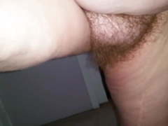 Bbw wife, hairy pussy, big tits, white pantys,black girdle