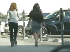 Business woman in tight skirt